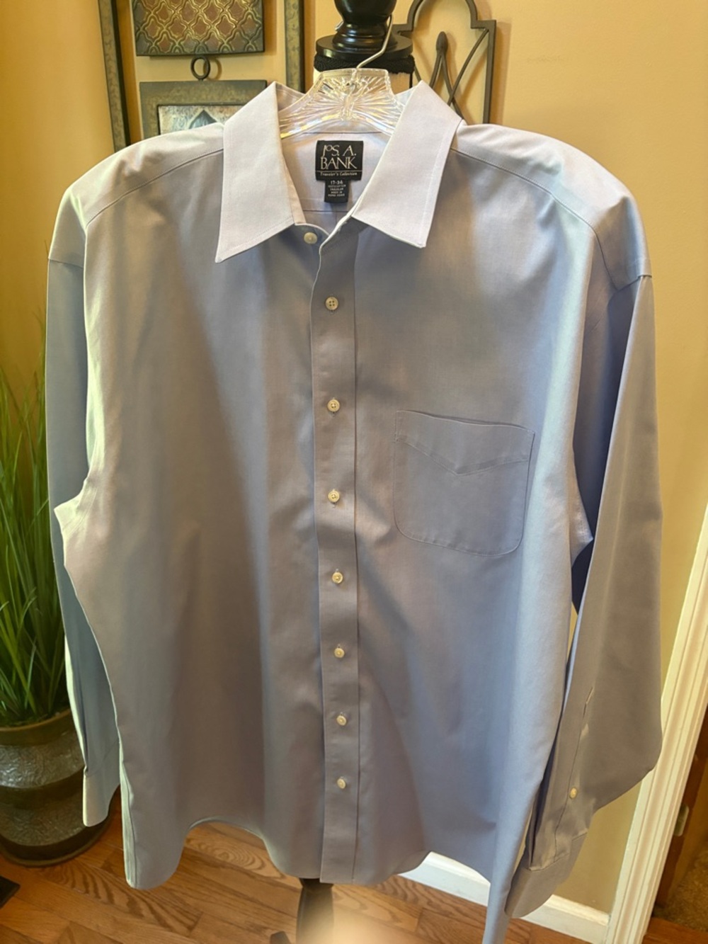 JoS. A. Bank  Light Blue Dress Shirt 17-34